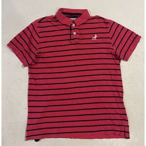 Aeropostale Polo Shirt‎ Pink Stripe Short Sleeve Collar Pullover Large